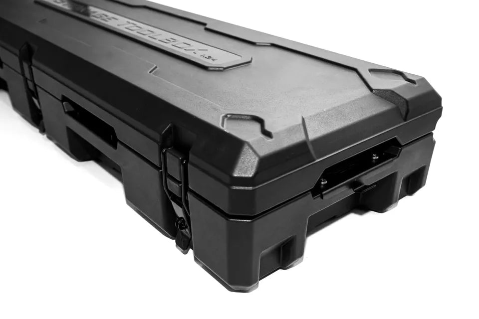 70 LITRE UNIVERSAL TOOL STORAGE CARGO BOX WITH BRAKETS ROOF RAILS RACK 130 CM